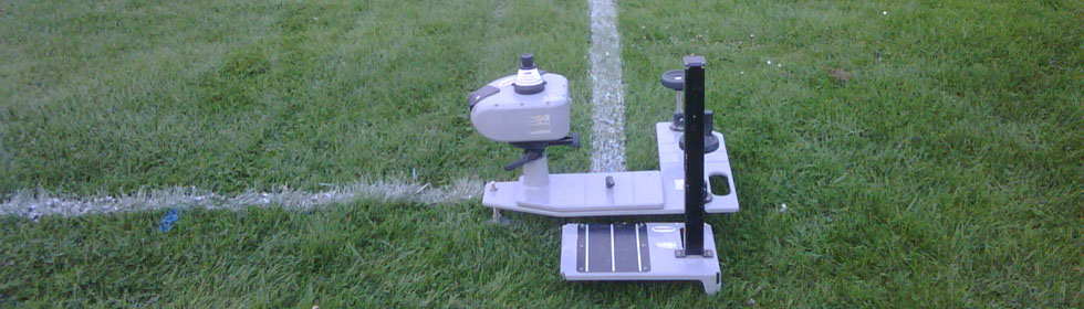 Sports field laser line marking